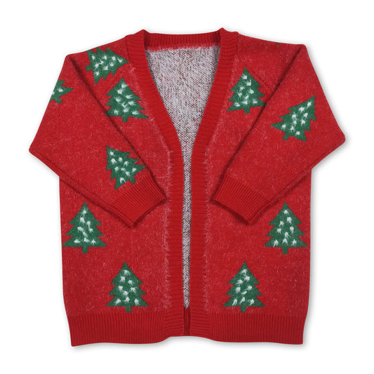 Red Christmas tree girls Christmas sweater