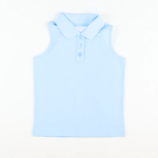Sleeveless kids girls activewear polo shirt
