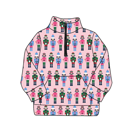 Pink ballet adult women zipper Christmas pullover