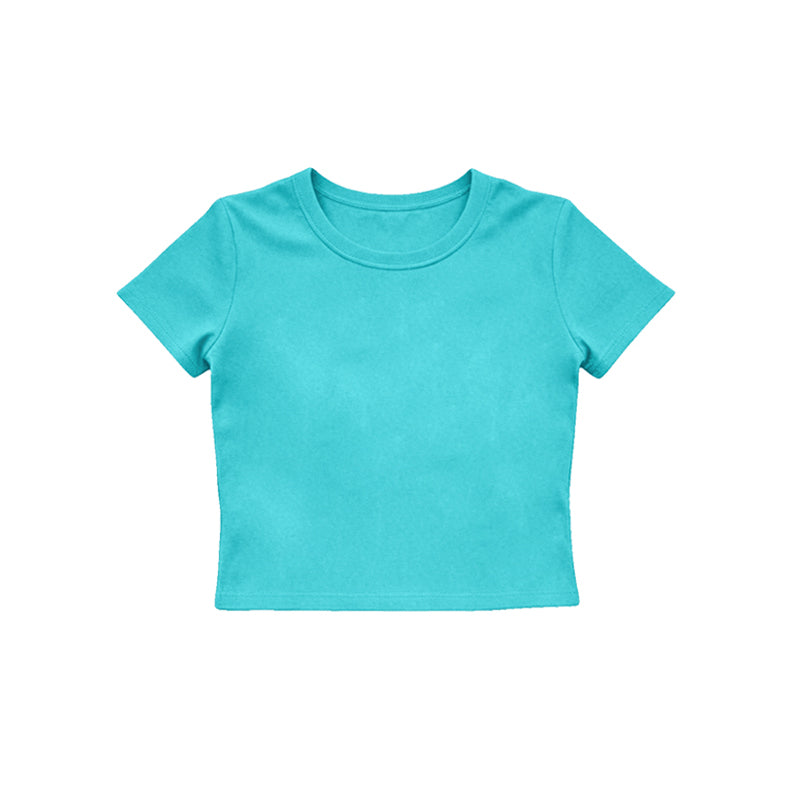 Short sleeves aqua kids girls summer yoga active top