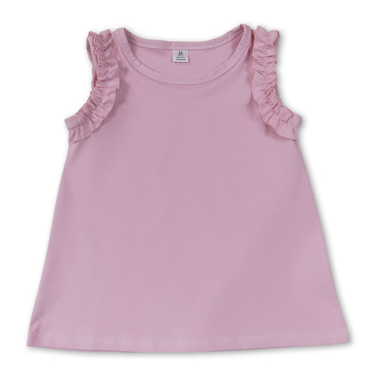 Pink sleeveless kids girls summer active shirt