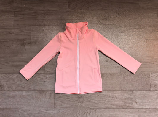 Long sleeves pink pockets kids girls active jackets