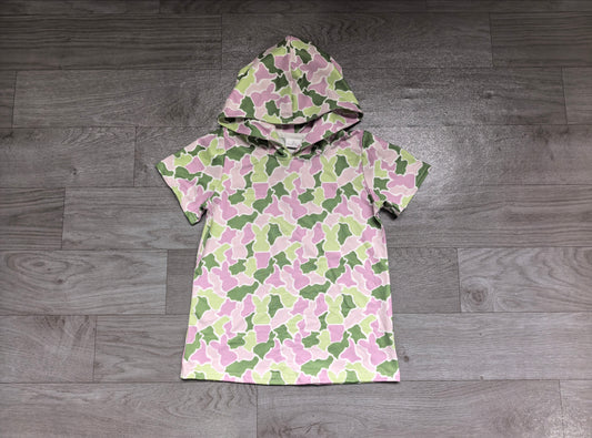 Short sleeves green rabbit baby kids Easter hoodie