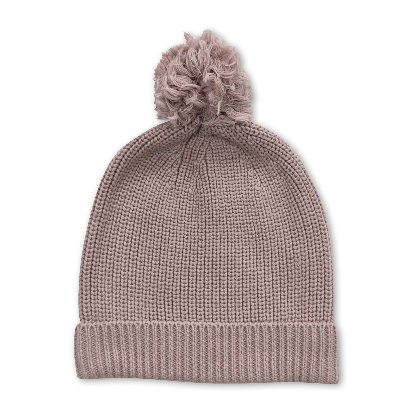 Mauve baby girls woolen hat