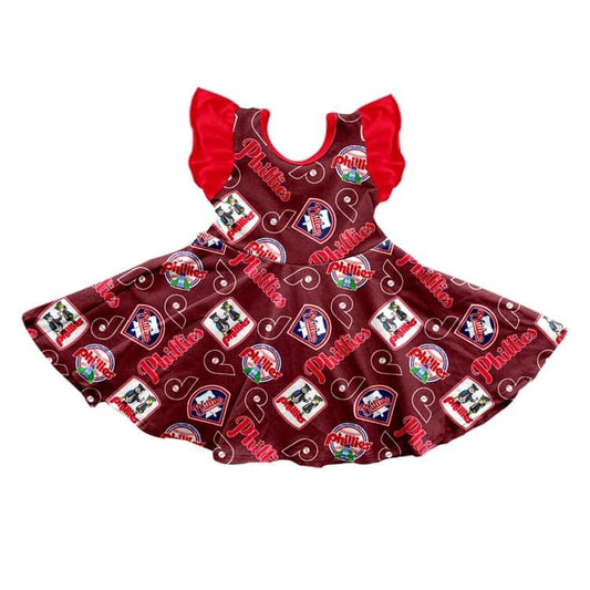 MOQ  3 flutter sleeves P kids girls teams dresses