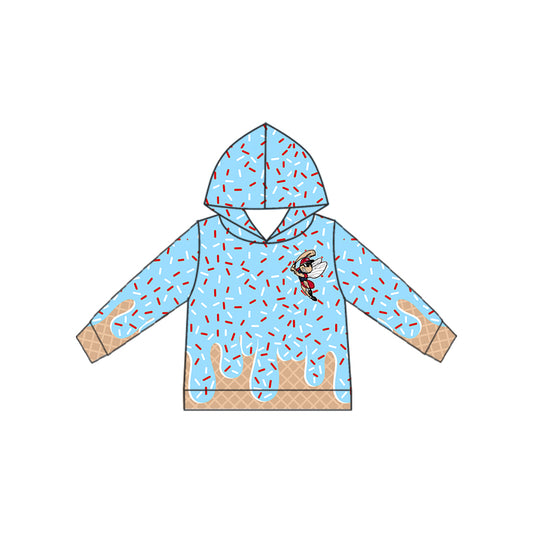 Deadline March 23 long sleeves light blue sprinkle kids team hoodie