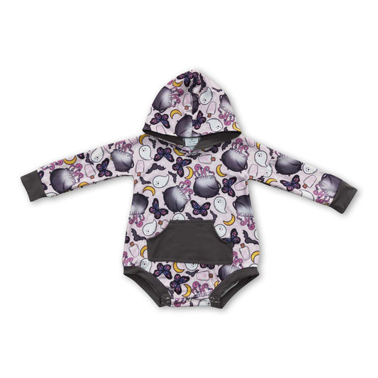 Ghost butterfly bat baby kids halloween hooded romper