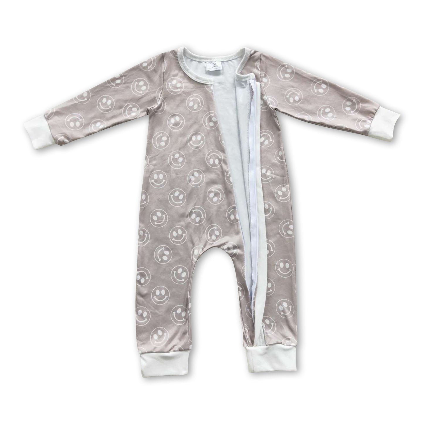 Smile long sleeves baby kids zipper romper