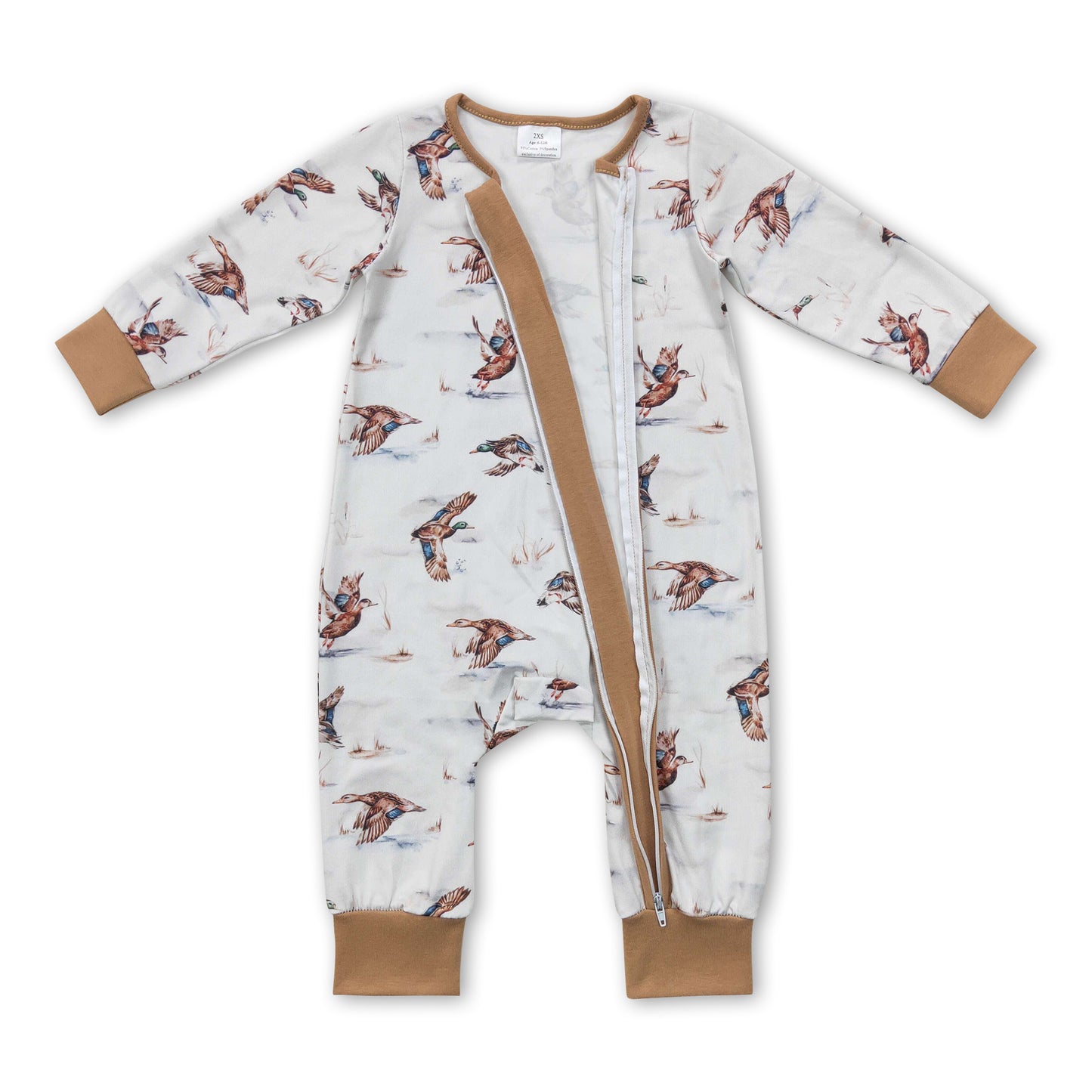 Long sleeves duck baby kids zipper romper ship from US