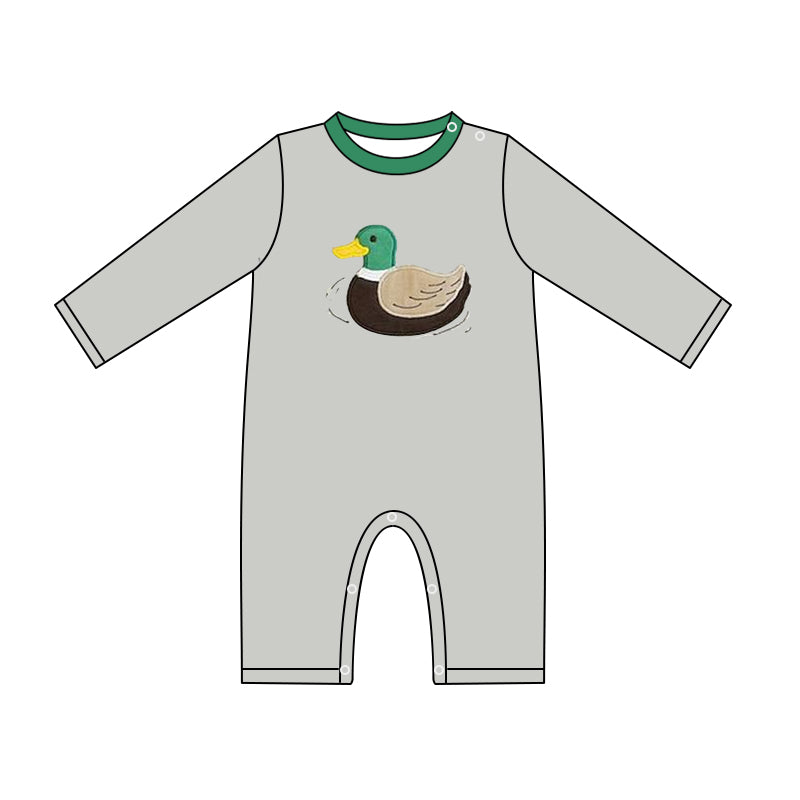 Long sleeves duck baby boy romper