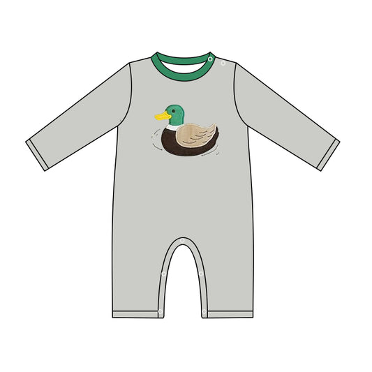 Long sleeves duck baby boy romper