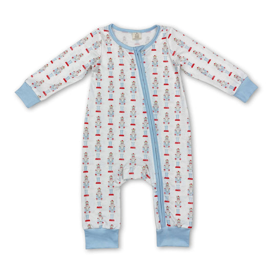 Light blue king ballet baby boy Christmas romper