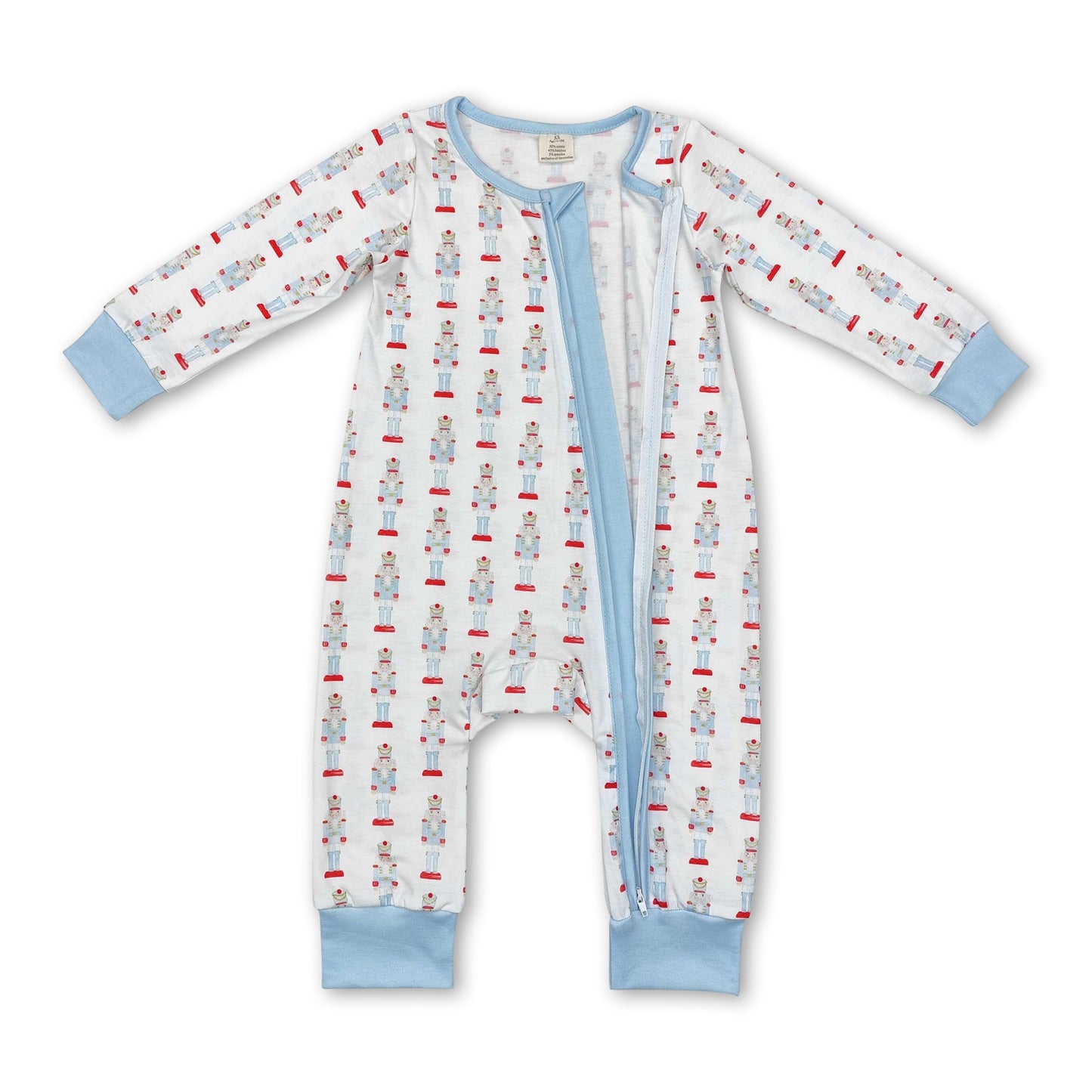 Light blue king ballet baby boy Christmas romper