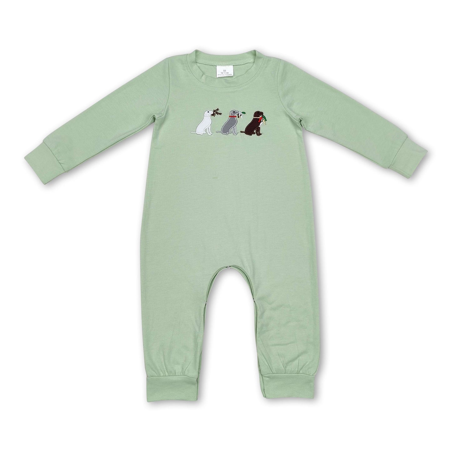 Long sleeves dog duck baby boy fall romper ship from US