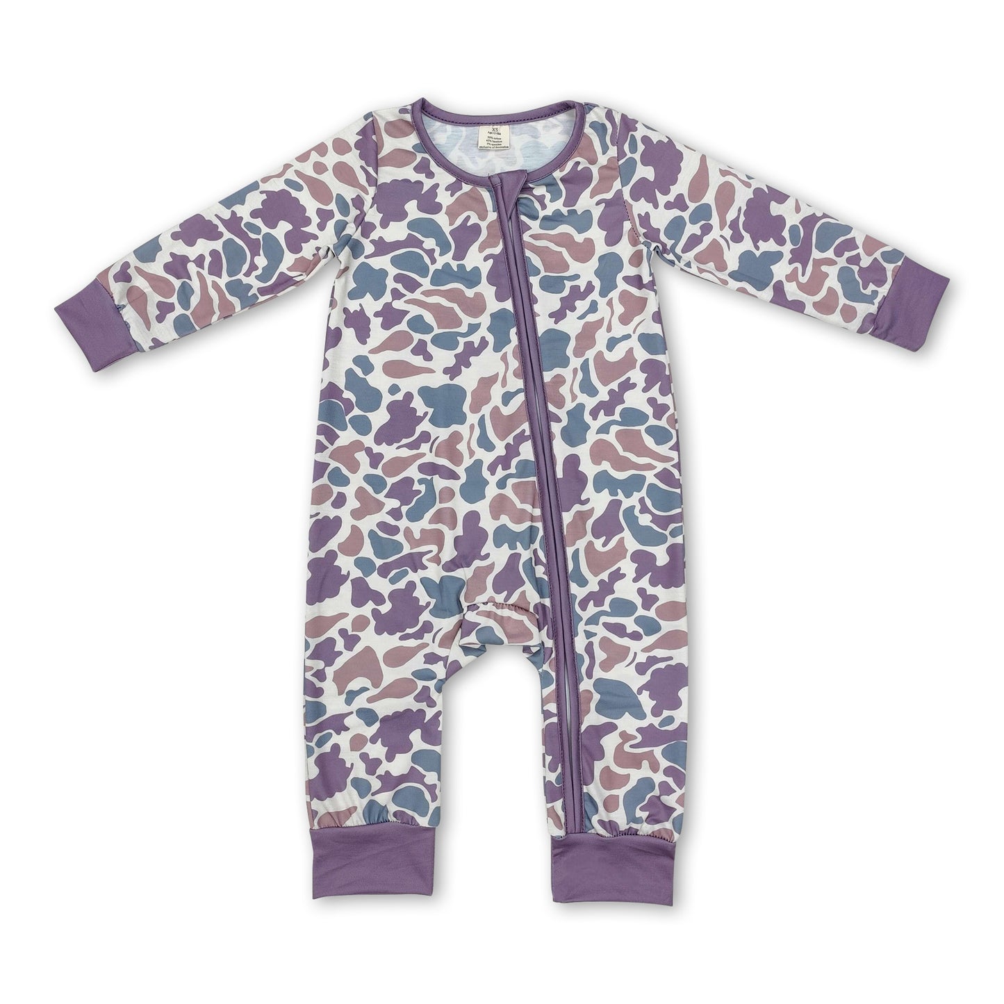 Long sleeves camo print baby kids zipper sleeper