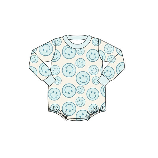 Light blue long sleeves smile baby kids romper