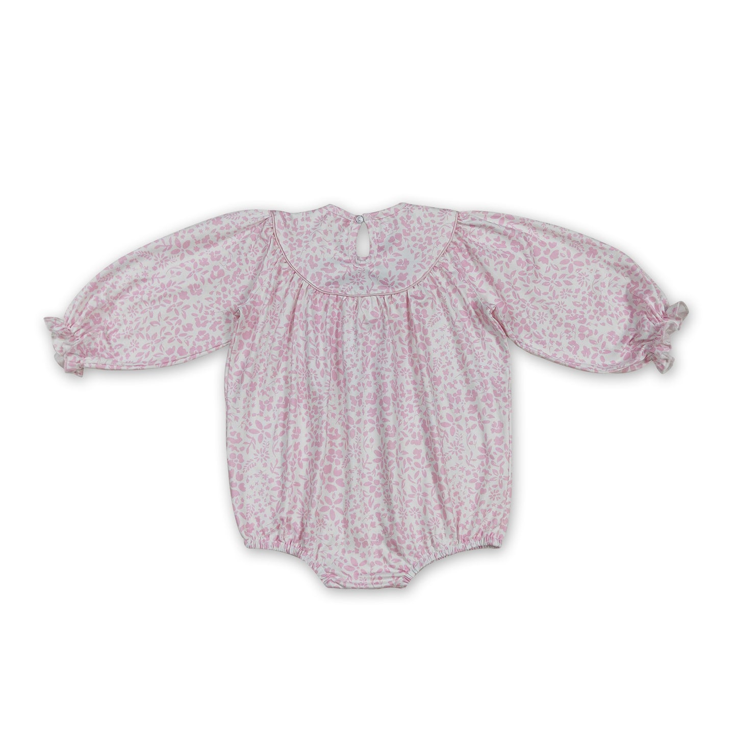 Long sleeves pink floral turkey girls Thanksgiving romper
