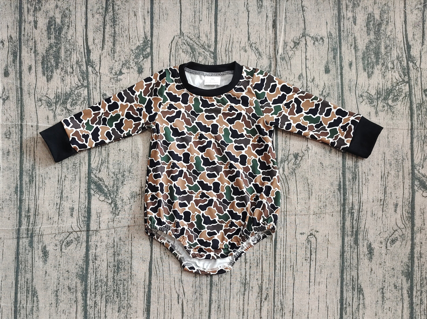 Long sleeves brown camo baby kids fall romper