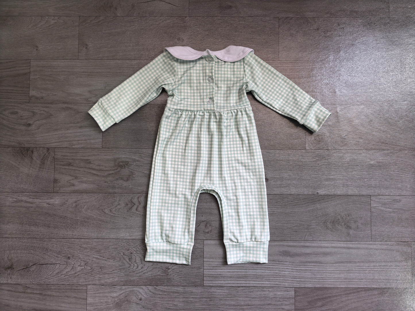 Plaid turkey pumpkin pie baby boys Thanksgiving romper