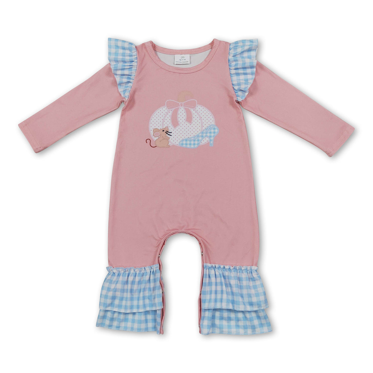 Long sleeves pumpkin shoes baby girls fall romper