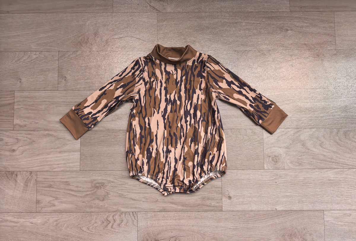 Long sleeves olive camo baby kids fall romper
