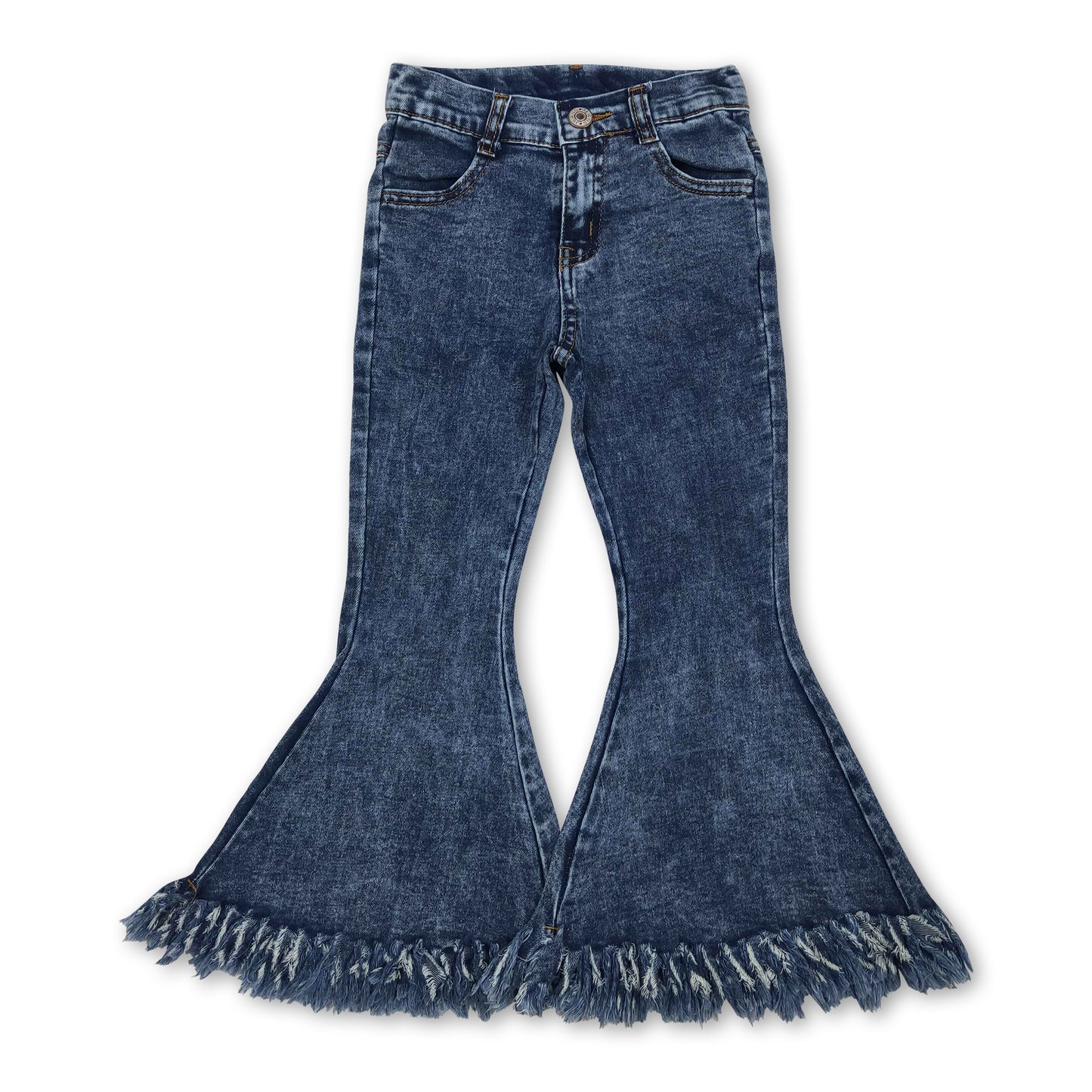 Light tassels denim pants girls bell bottom jeans ship from US