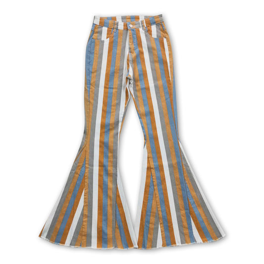 Stripe women denim pants adult jeans