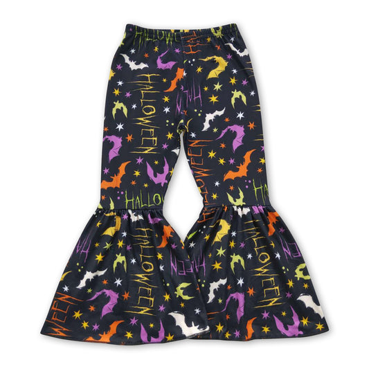 Witches bat baby girls Halloween bell bottom pants