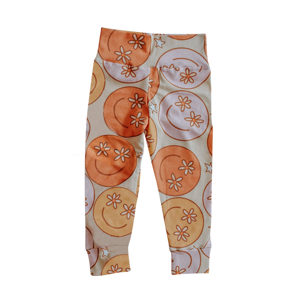 Smile flower baby girls leggings