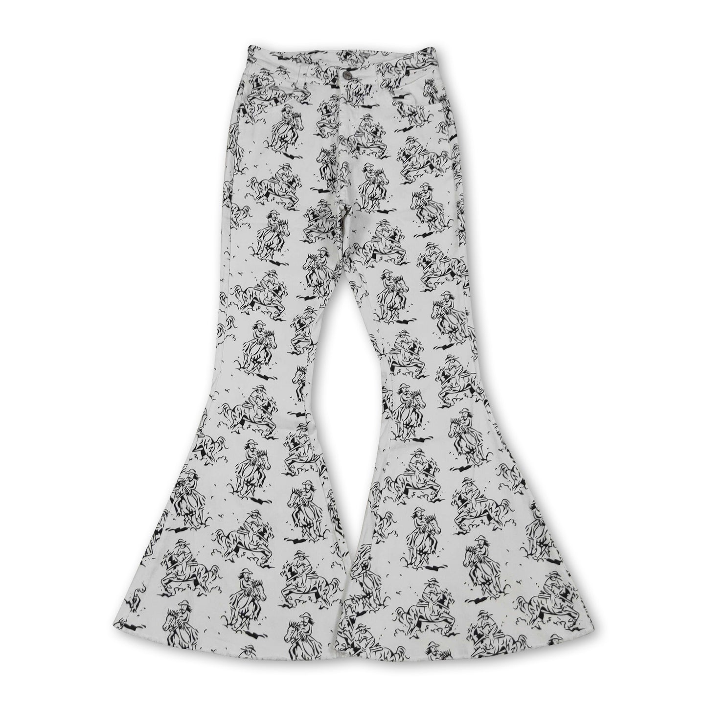Horse rodeo western women denim pants adult jeans