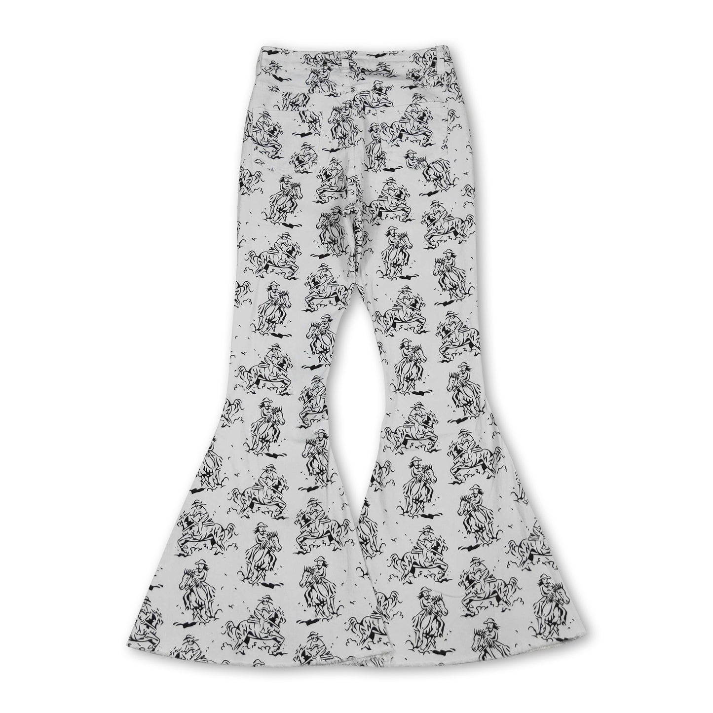 Horse rodeo western women denim pants adult jeans