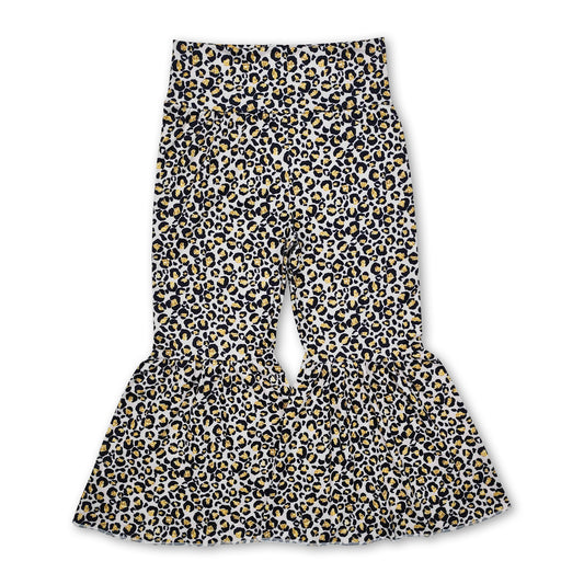 Leopard kids girls bell bottom pants