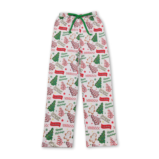 Christmas tree cake gingerbread adult men sleepwear bottom