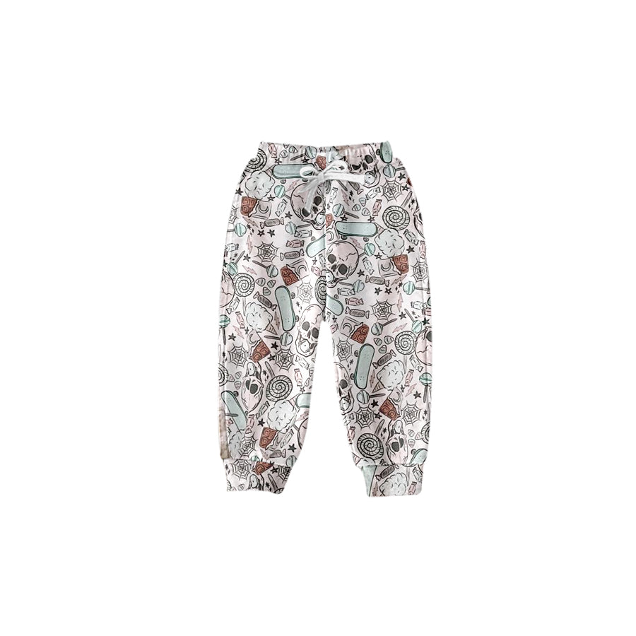 Skateboard skull kids boys Halloween pants