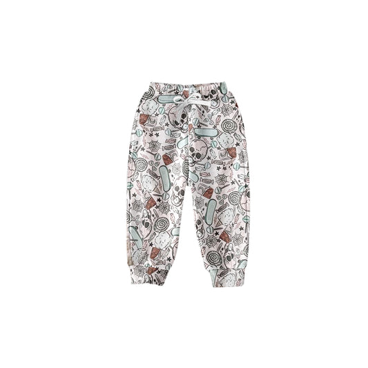 Skateboard skull kids boys Halloween pants