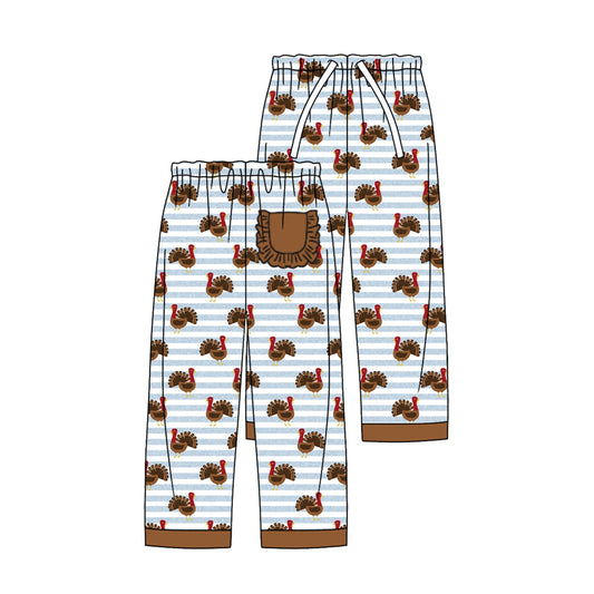 Brown turkey adult women Thanksgiving sleepwear bottom