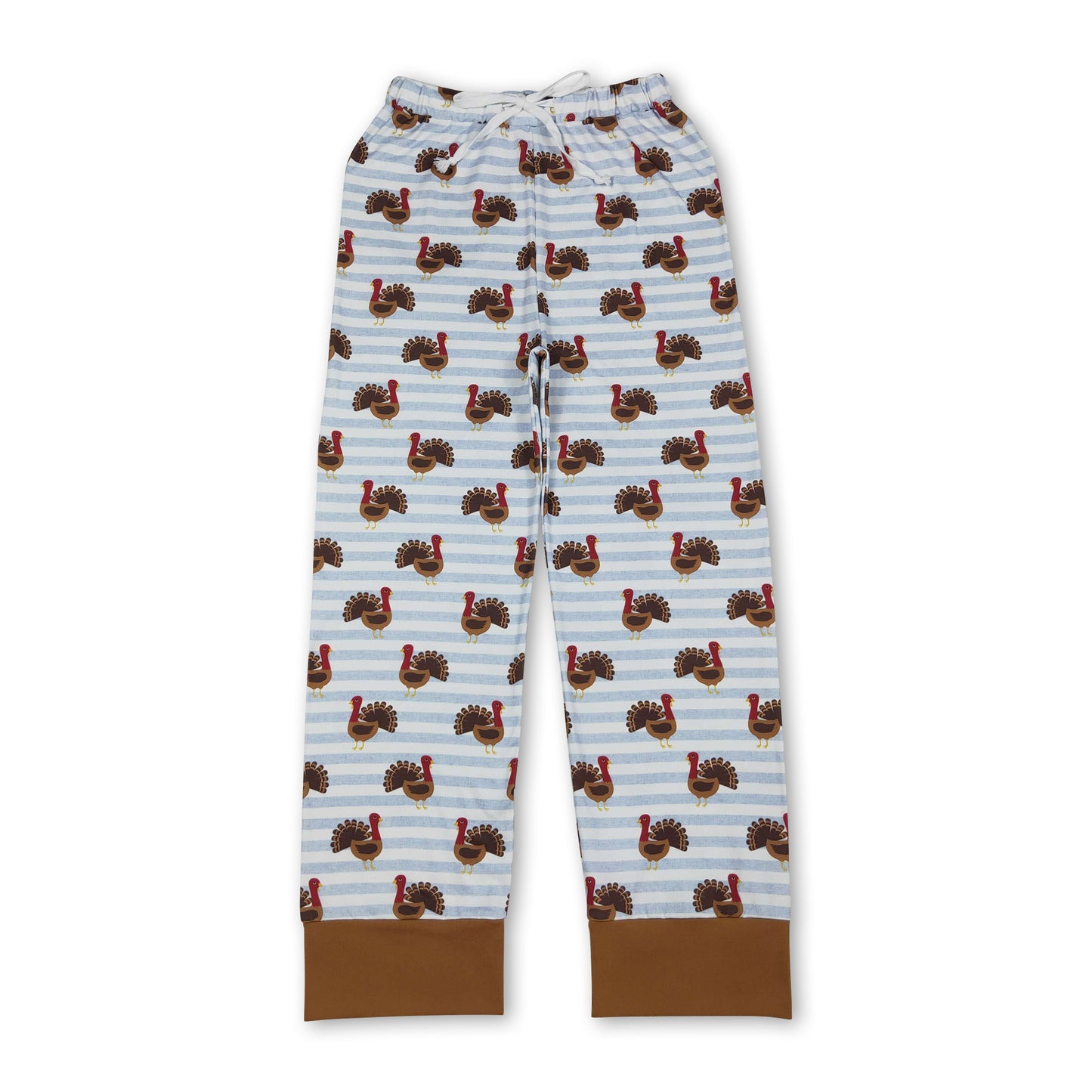 Brown turkey adult women Thanksgiving sleepwear bottom