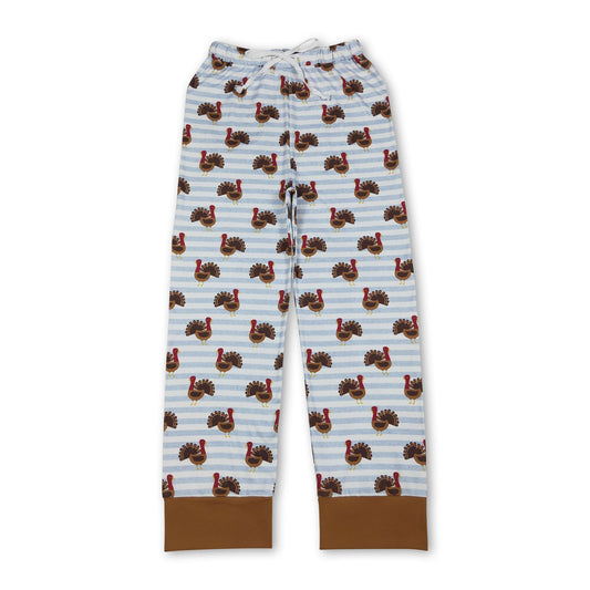 Brown turkey adult women Thanksgiving sleepwear bottom