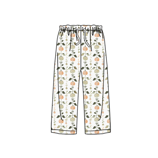 Green bow pumpkin adult women fall sleepwear bottom