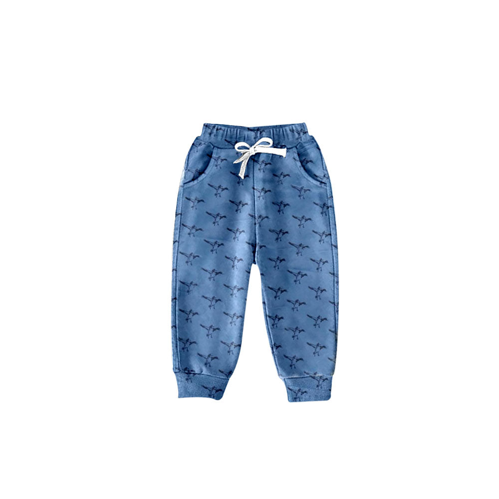 Blue print pocket baby boy fall pants