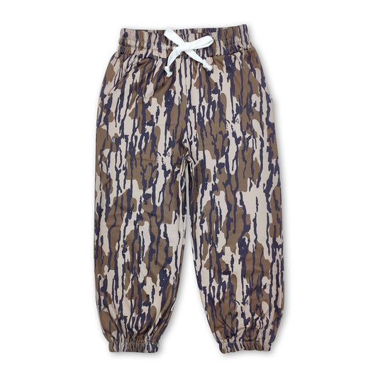 Camo pockets elastic waist boys hunting pants