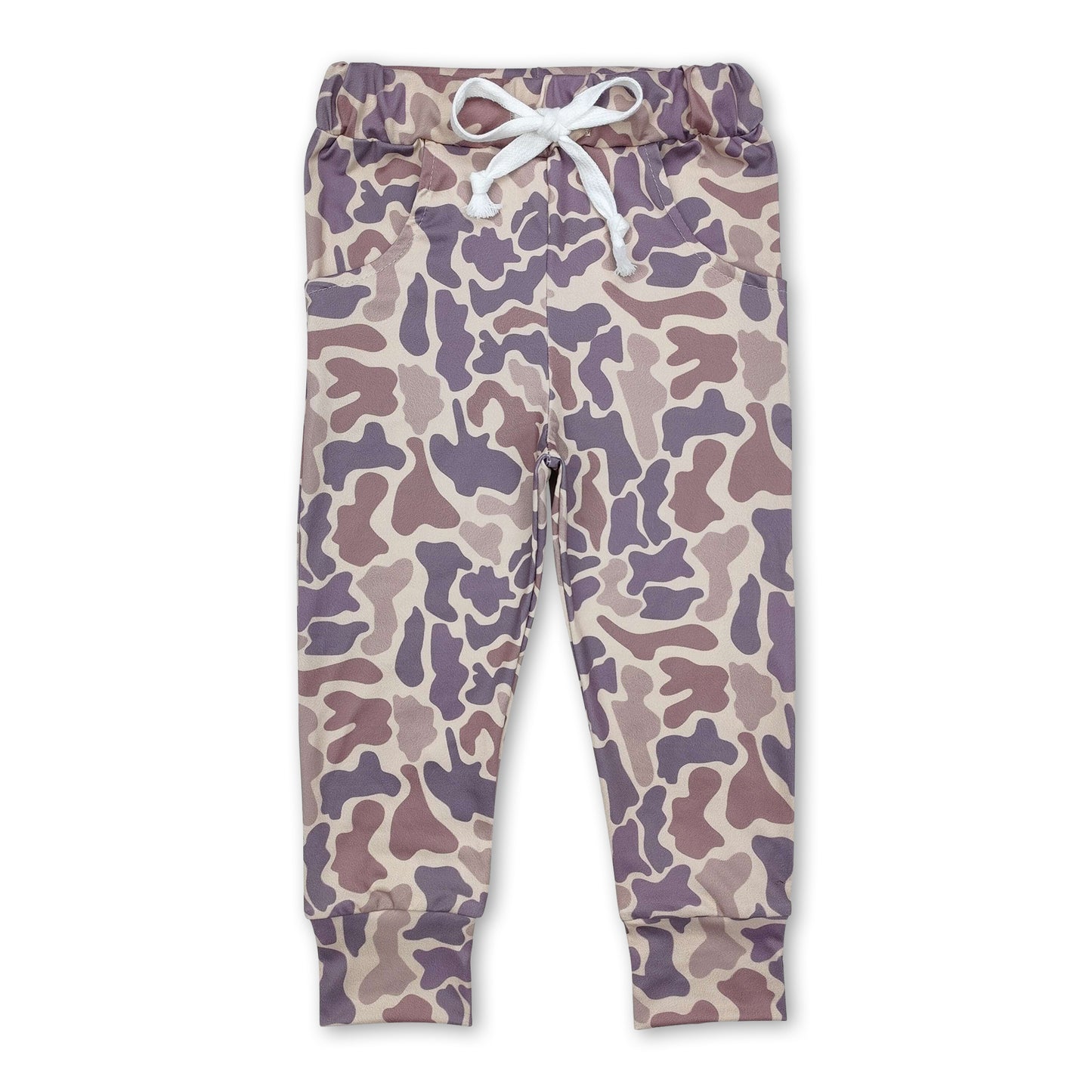 Khaki camo pockets baby boys hunting pants