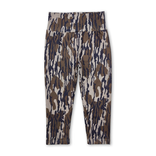 Camo high waist baby girls yoga leggings