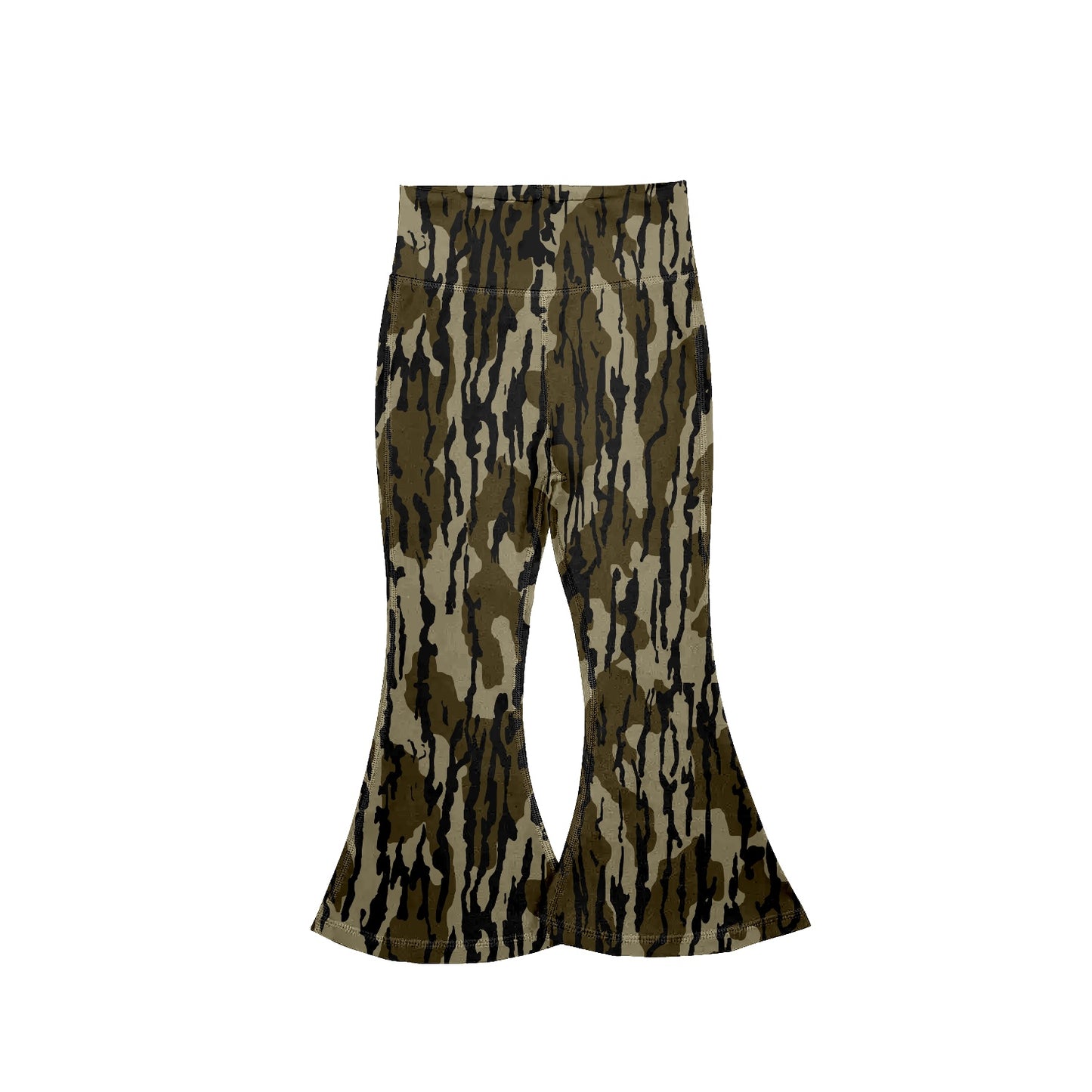 Bottomland camo baby girls yoga flare pants