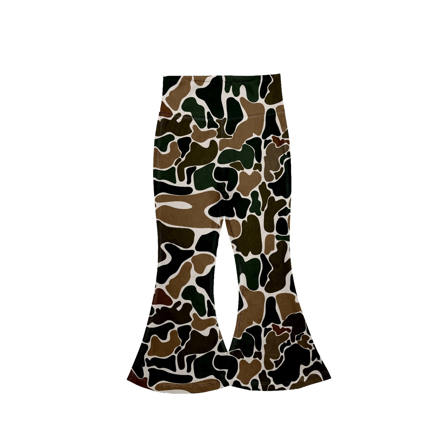 Camo baby girls yoga flare pants