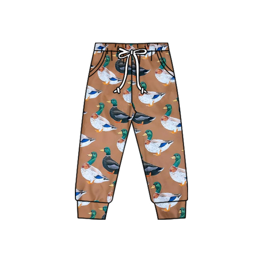 Brown duck hunting toddler kids pants