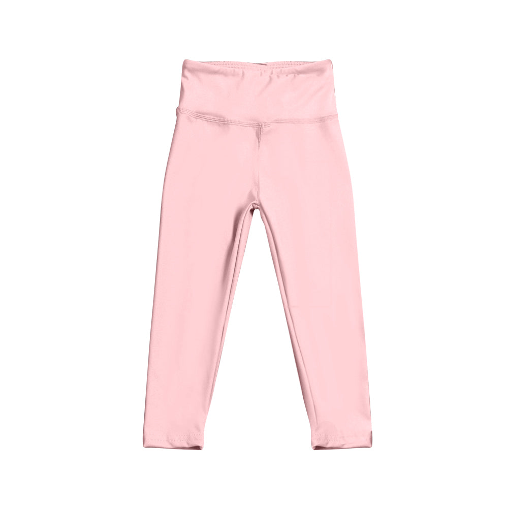 Pink high waist baby girls yoga leggings