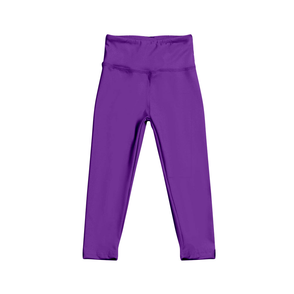 Purple high waist baby girls yoga leggings