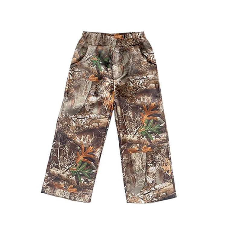 Khaki leaves camo baby kids pockets pants