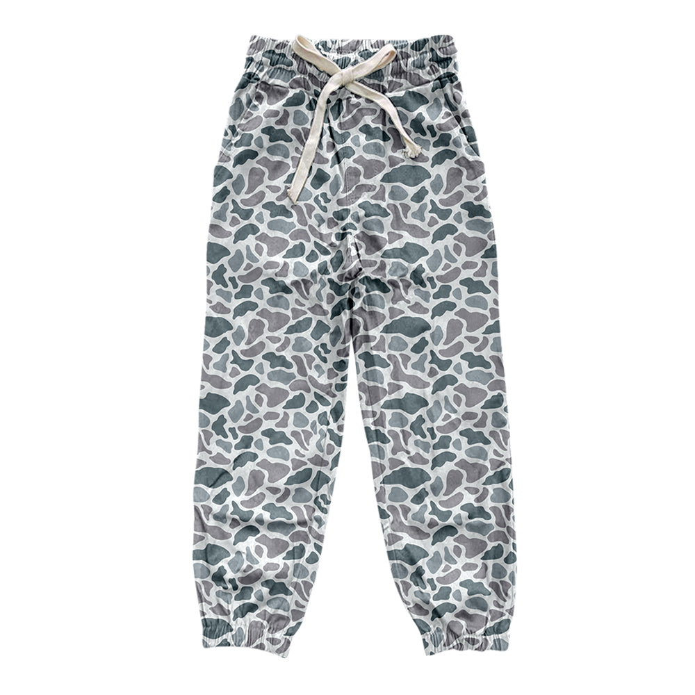 Grey camo adult women pocket pants